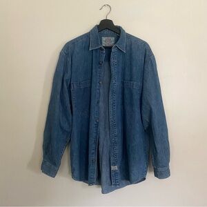 Women’s Gold Crest Bugle Boy Blue Denim Button-Up Shirt
